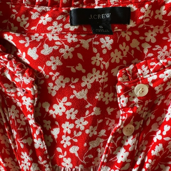 J. Crew Floral Classic Shirt Dress in Tossed Boutique Flowy Minimalist Print - Picture 6 of 6